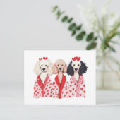 Valentijnsdag Standaard Poedel Honden Feestdagenkaart (Staand voorkant)