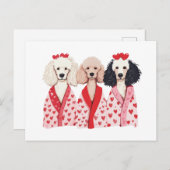 Valentijnsdag Standaard Poedel Honden Feestdagenkaart (Voorkant / Achterkant)