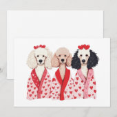 Valentijnsdag Standaard Poedel Honden Feestdagenkaart (Voorkant / Achterkant)