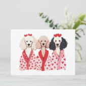 Valentijnsdag Standaard Poedel Honden Feestdagenkaart (Staand voorkant)