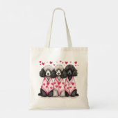 Valentijnsdag Standaard Poedel Honden Tote Bag (Achterkant)