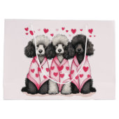 Valentijnsdag Standaard Poodle Honden Groot Cadeauzakje (Achterkant)