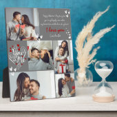 Valentijnsdag stel Fotos collage rood en wit Fotoplaat (Zijkant)