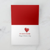 Valentijnsdag Stick Figure Jongen  Kaart (Binnen)