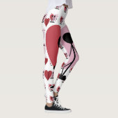 Valentijnsdag Stick Figures Handen vasthouden Leggings (Rechts)