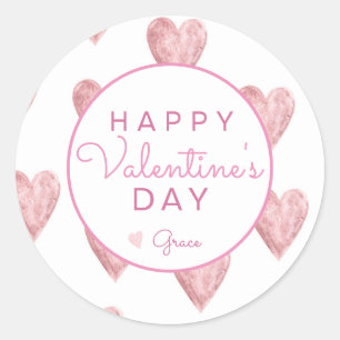 Valentijnsdag Sticker, Heart Sticker, Ronde Sticker