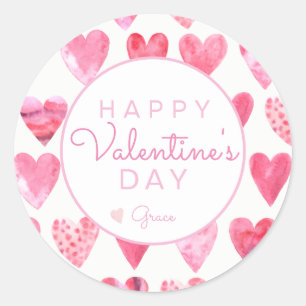 Valentijnsdag Sticker, Heart Sticker, Ronde Sticker
