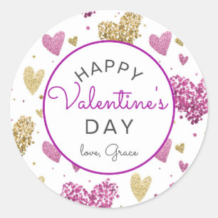 Valentijnsdag Sticker, Heart Sticker, Ronde Sticker