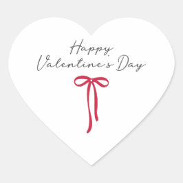 Valentijnsdag sticker met rode boog