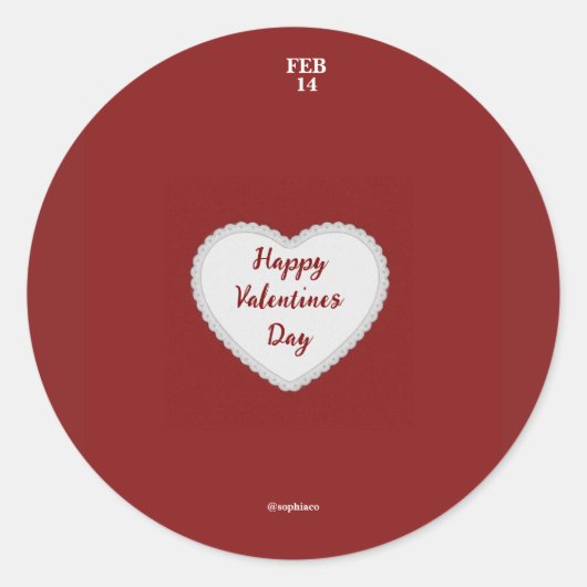 Valentijnsdag sticker - Sophiaco (Voorkant)