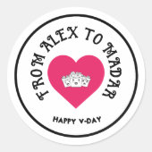 Valentijnsdag Stickers - Happy Vale (Voorkant)