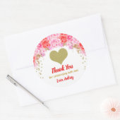 Valentijnsdag stickers, Hart verjaardagsgunst Ronde Sticker (Envelop)