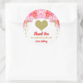 Valentijnsdag stickers, Hart verjaardagsgunst Ronde Sticker (Tas)