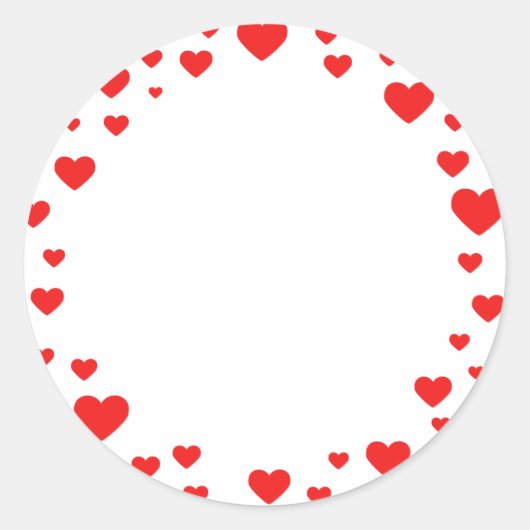 Valentijnsdag Stickers, harten Ronde Sticker (Voorkant)