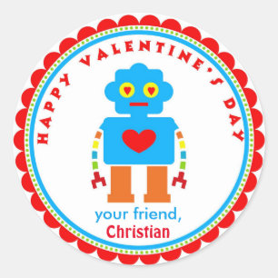 Valentijnsdag Stickers Robot Stickers
