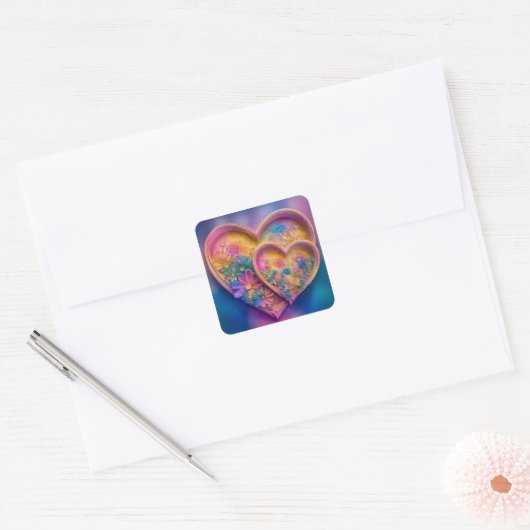 Valentijnsdag Stickers | Schattig, Romantisch (Envelop)