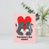 Valentijnsdag stinkt feestdagenkaart (Staand voorkant)