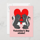 Valentijnsdag stinkt feestdagenkaart (Voorkant / Achterkant)