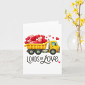 Valentijnsdag stortwagen ladingen liefde peuters kaart (Gele Bloem)