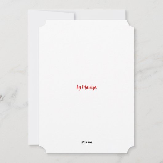 Valentijnsdag Stripes met rood hart (blanco) Feestdagenkaart (Achterkant)