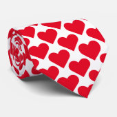 Valentijnsdag stropdas met liefde hart patroon (Opgerold)
