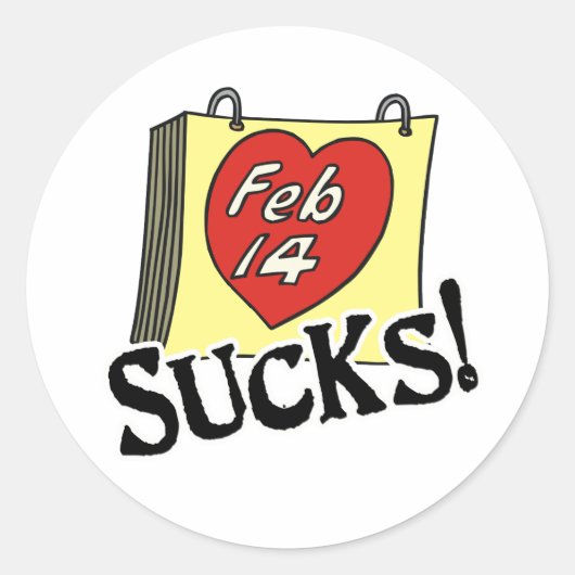 Valentijnsdag Sucks Stickers (Voorkant)
