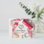 Valentijnsdag Sugar Cookie Recipe Briefkaart (Staand voorkant)