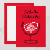 Valentijnsdag Surprise Aangepaste QR-code Feestdagenkaart (Voorkant / Achterkant)