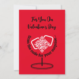 Valentijnsdag Surprise Aangepaste QR-code Feestdagenkaart