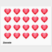 Valentijnsdag SWAK Rood Hart Gepersonaliseerd Sticker (Vel)