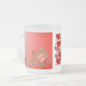 Valentijnsdag Sweeping hart Romantische Rozen Matglas Koffiemok (Voorkant links)