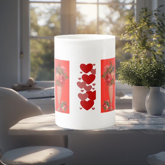 Valentijnsdag Sweeping Heart Romantic Rozen Vase Porselein Kop