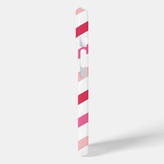 Valentijnsdag Sweet Pink Snoep Stripes Pattern Case-Mate iPhone Case (Achterkant / Links)