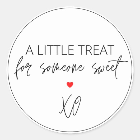 Valentijnsdag Sweet Treat Sticker (Voorkant)