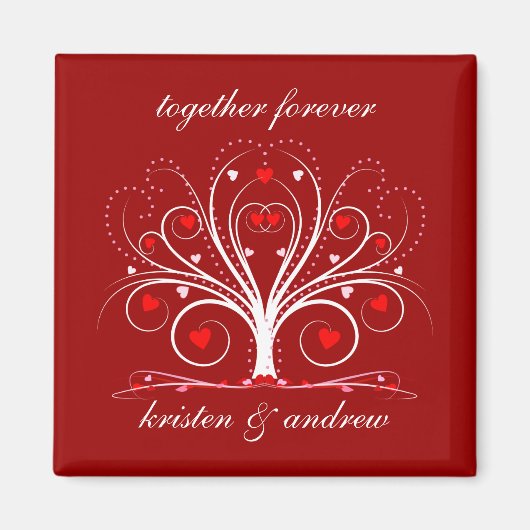 Valentijnsdag Sweethearts boommagneet Magneet (Voorkant)