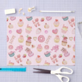 Valentijnsdag Sweets en Cupcakes Roze Tissuepapier (Craft)
