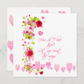 Valentijnsdag Sweeware Card Waterverf Feestdagenkaart (Voorkant / Achterkant)