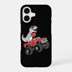 Valentijnsdag T Rex Dinosaurus Rijdt op Monster Vr iPhone 16 Hoesje