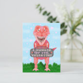 Valentijnsdag T-Rex Dinosaurus Schattigee Kinder K Feestdagenkaart (Staand voorkant)