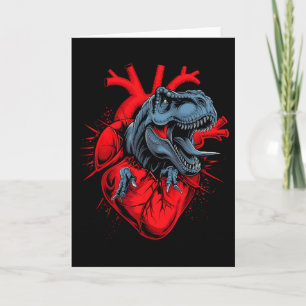Valentijnsdag T-rex Hartslag Gebrul Liefde Kaart