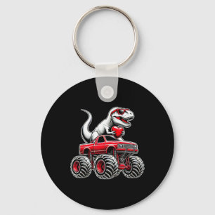 Valentijnsdag T Rex Rijdend Monstertruck Grappige Sleutelhanger