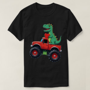 Valentijnsdag T Rex rijdend op een Monstertruck Pe T-shirt