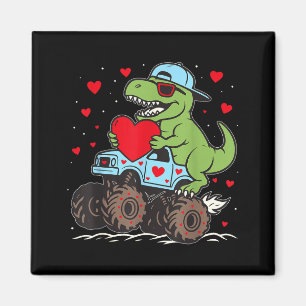 Valentijnsdag T Rex rijdt op monstertruck grappig Magneet