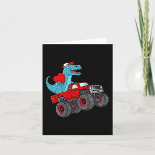 Valentijnsdag T Riding Monster Truck Toddler Kaart