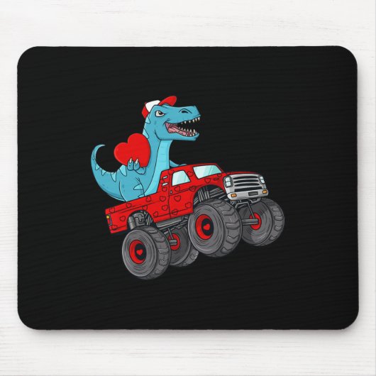 Valentijnsdag T Riding Monster Truck Toddler Muismat (Voorkant)