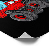 Valentijnsdag T Riding Monster Truck Toddler Poster (Hoek)
