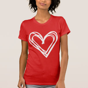 Valentijnsdag T-shirt met een hart voor een meisje