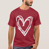Valentijnsdag T-shirt met een hart voor een meisje (Voorkant)