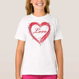 Valentijnsdag t-shirt met hart