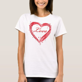 Valentijnsdag t-shirt met hart